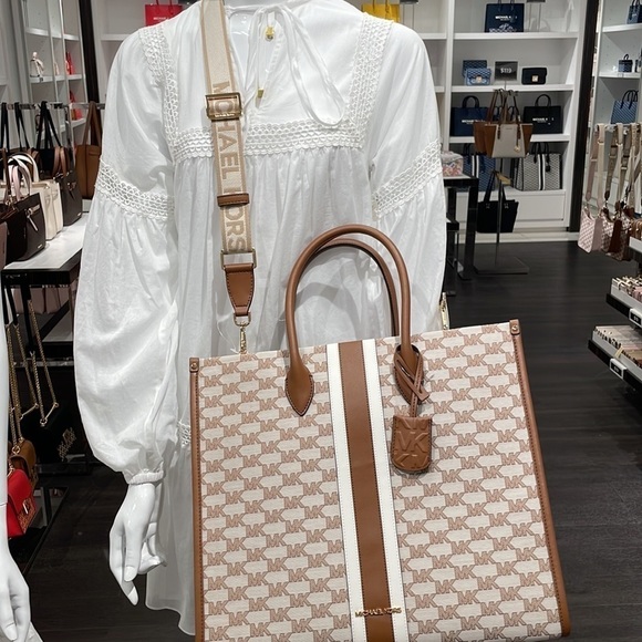 Michael Kors Large jacquard tote bag luggage multi color - Picture 8 of 10